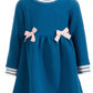 First Impressions Baby Girls Quilted Dress Dark Blue Size 18M