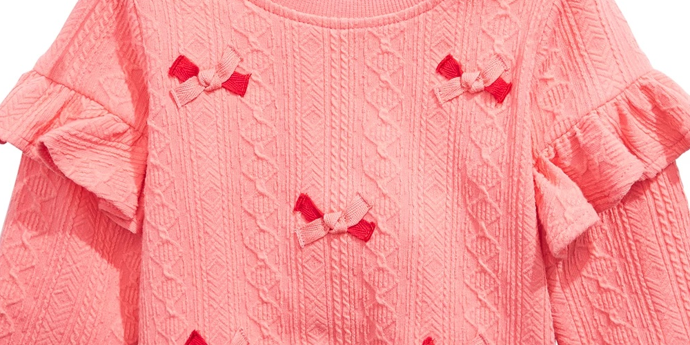First Impressions Baby Girls Bow Applique Sweatshirt Pink Size 6-9MOS