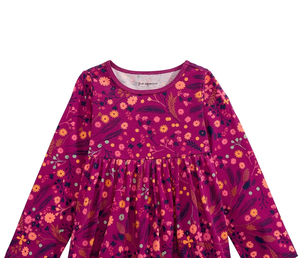 First Impressions Baby Girls Cotton Floral-Print Tunic Purple Size 18M