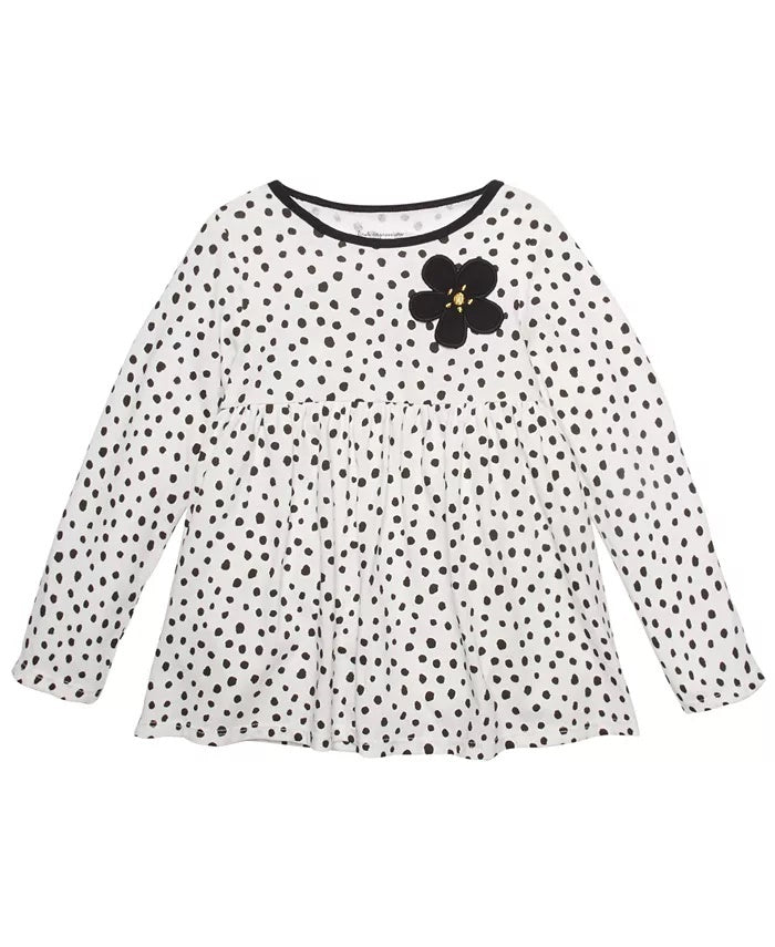 First Impressions Baby Girl's Cotton Animal Print Tunic  White Size 24 Months