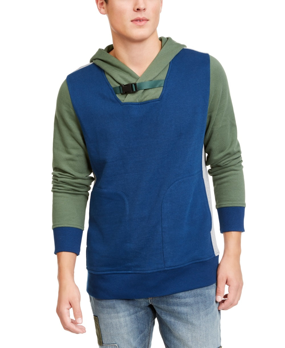 American Rag Men's Colorblocked Belted Hoodie Green Size X-Large