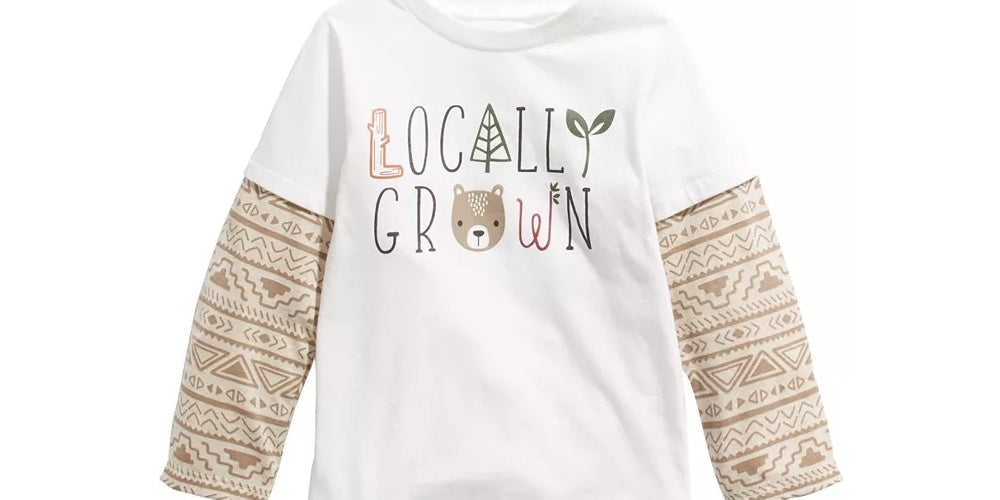 First Impressions Baby Boys Cotton Layered-Look Locally Grown T-Shirt White Size 12M