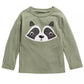 First Impressions Baby Boy's Cotton Long-Sleeve Raccoon T-Shirt Green Size 3-6 Months