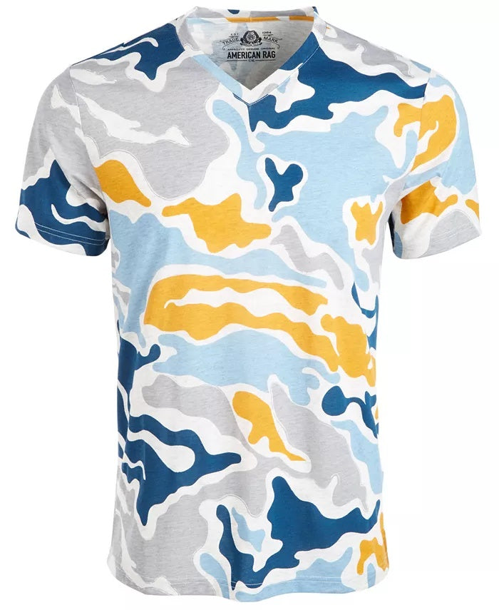 American Rag Men's Spaced Out Camo T-Shirt Dark Gray Size XX Large