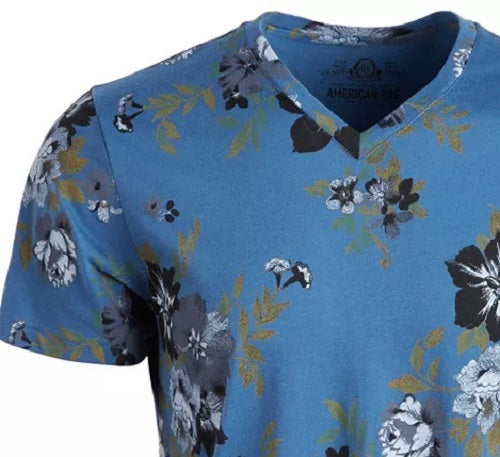American Rag Men's Open Ground Floral T-Shirt Navy Size X-Large