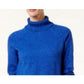 Karen Scott Women's Marled Cotton Turtleneck Sweater Blue Size Medium