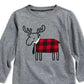 First Impressions Baby Boy's Elk Applique T-Shirt Grey Size 18 Months