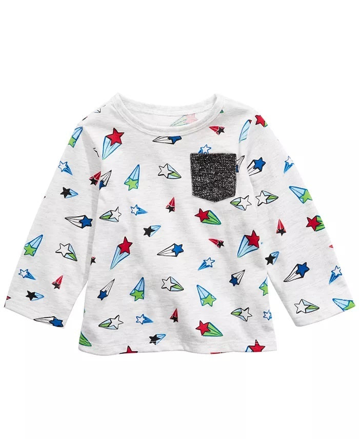 First Impressions Baby Boy's Star T-Shirt Grey Size 12 Months