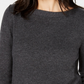 Karen Scott Women's Solid Curved Hem Tunic Charcoal Size X-Small