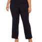 Alfani Women's Plus Pull On Plaid Pants Navy Size 20W