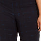 Alfani Women's Plus Pull On Plaid Pants Navy Size 20W