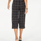 Alfani Women's Petite Printed Belted Culottes Black Size 12 P