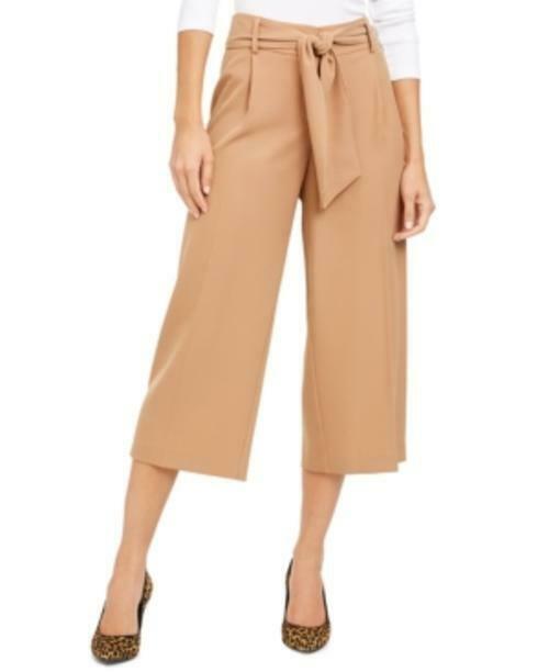 Alfani Women's Tummy Control Culotte Pants Brown Size 16