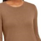 JM Collection Women's Button Cuff Crewneck Sweater Brown Size Large