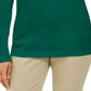 JM Collection Women's Stud Sleeve Pullover Turtleneck Sweater Green Size Large