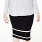 Charter Club Women's Plus Cashmere Shirttail Sweater  Silver Size 1X