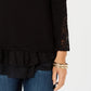 Style & Co Women's Layered-Look Tunic Black Size X-Small