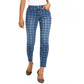 INC International Concepts Women's Plaid Skinny Jeans Blue Size 10