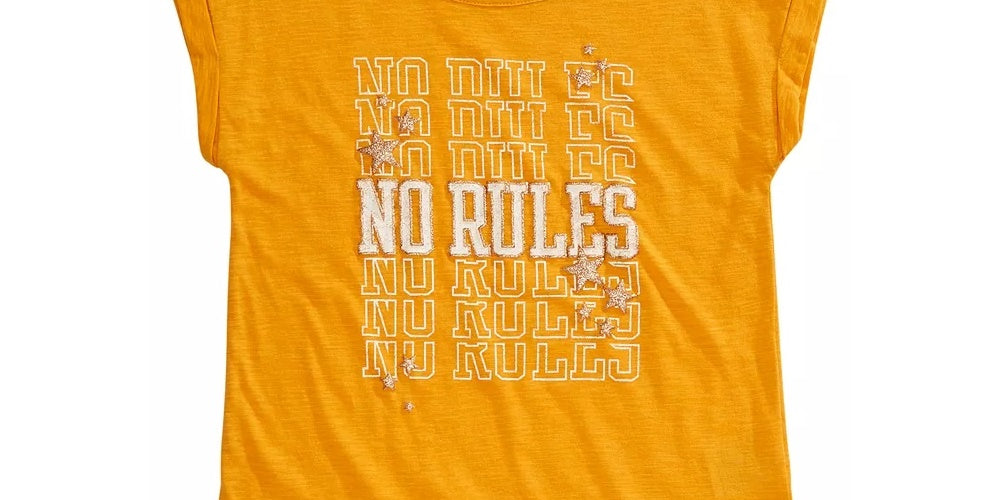 Epic Threads Big Girls No Rules T-Shirt Dark Yellow Size Extra Large