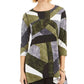 Alfani Women's Printed Swing Top Navy Size Petite Medium