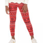 Epic Threads Big Girls Fairisle Cable Knit Leggings Dark Red Size X-Large