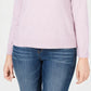 Karen Scott Women's Zip Back Mock Neck Sweater Beige Size Large