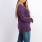 Karen Scott Women's Textured-Stripe Sweater Purple Size Medium