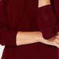 Karen Scott Women's Textured Stripe Sweater Red Size X-Large