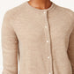 Karen Scott Women's Bead-Button Cardigan Brown Size Small