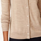 Karen Scott Women's Bead-Button Cardigan Brown Size Small
