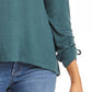 Style & Co Women's Drawstring Tie-Cuff Top Med Green Size Extra Large