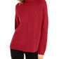 Alfani Women's Dropped-Shoulder Turtleneck Red Size Large