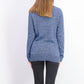 Karen Scott Women's Cable-Knit Panel Sweater Blue Size Extra Small