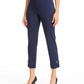 JM Women's Collection Grommet-Hem Ankle Pants Blue Size Small