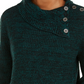 Style & Co Women's Envelope Neck Sweater Green Size Petite Medium