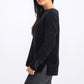 Style & Co Women's Chenille Sweater Black Size Small