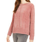 Style & Company Women's Textured Heather Long Sleeve Crew Neck Blouse Sweater Purple Size XX-Large