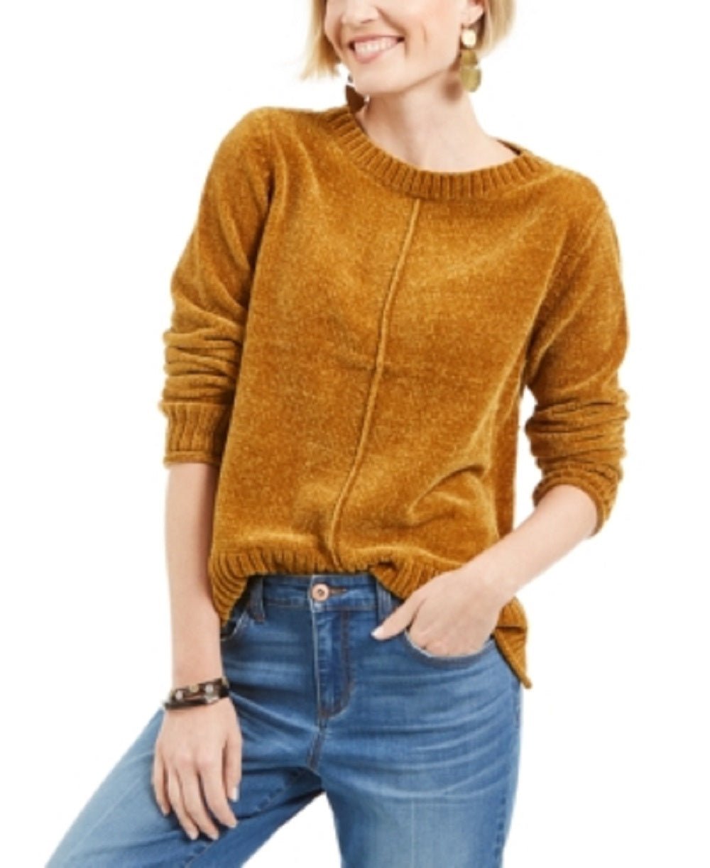 Style & Co Women's Petite Chenille Sweater Yellow Size Petite Small