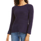 Style & Co Women's Crewneck Marled Sweater Purple Size X-Large