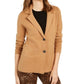 Charter Club Women's Petite Cotton Sweater Blazer Red Size  Medium