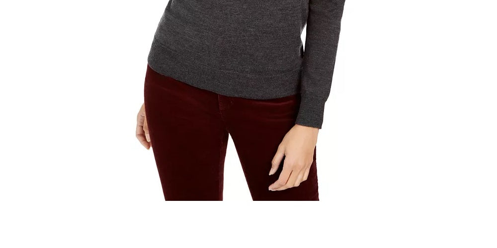 Charter Club Women's Merino Wool Turtleneck Dark Gray Size X-Large