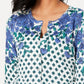 Charter Club Women's Floral Print Sparkle Cardigan Grey Size Large