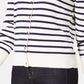 Charter Club Women's Striped Toggle Closure Cardigan White Size Petite Small