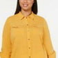 Charter Club Women's Plus Size Button-Front Shirt Gold Size 2X