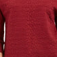 Charter Club Women's Textured Tie-Cuff Top Wine Size Medium