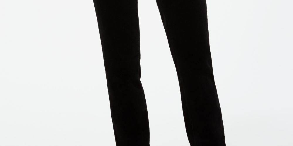 Charter Club Women's Lexington Corduroy Tummy Control Pants Black Size 4