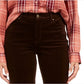 Charter Club Women's Lexington Straight Leg Corduroy Pants Brown Size 6 Petite