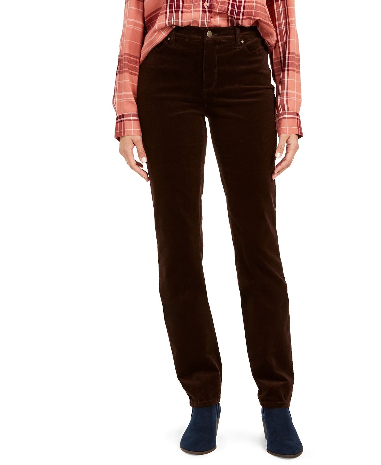 Charter Club Women's Lexington Straight-Leg Corduroy Pants Bright Red Size 10 Petite