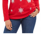Karen Scott Women's Embellished Snowflake Top Bright Red Size Medium