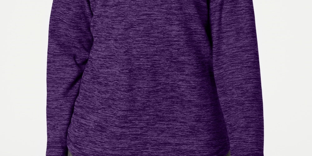 Karen Scott Women's Sport Space-Dye Microfleece Top Purple Size Small